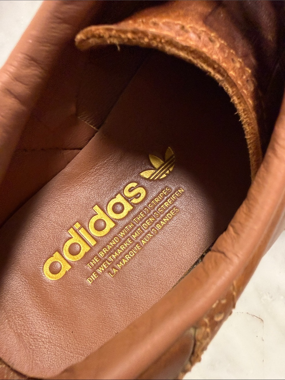 Adidas Originals Samba OG Dust Rust Leather Sneaker Size US9.5 - Picture 9 of 11